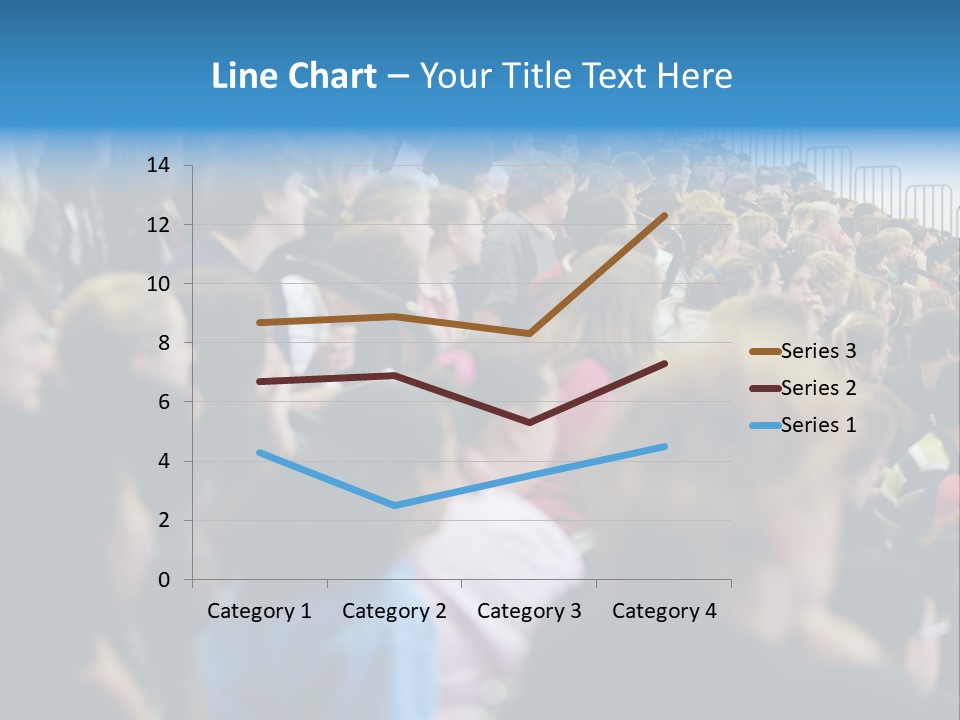 A Large Group Of People In A Building PowerPoint Template