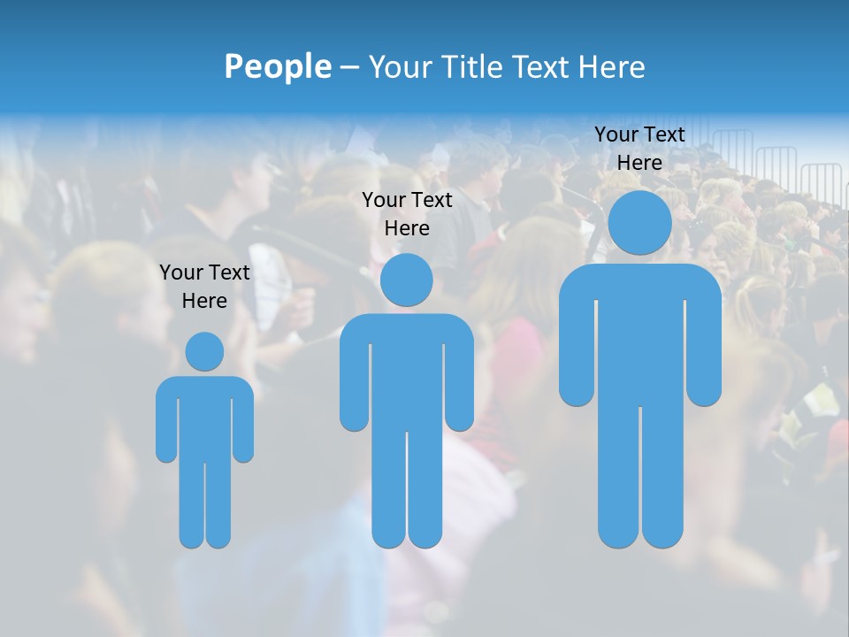 A Large Group Of People In A Building PowerPoint Template