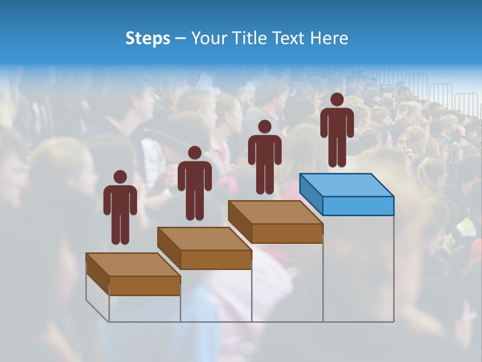 A Large Group Of People In A Building PowerPoint Template