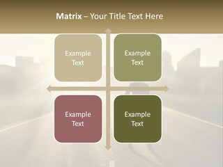 A Person Standing On A Road With A Briefcase PowerPoint Template