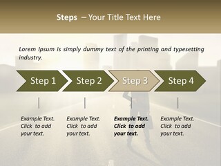 A Person Standing On A Road With A Briefcase PowerPoint Template