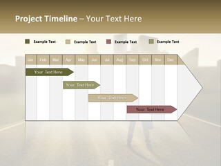 A Person Standing On A Road With A Briefcase PowerPoint Template