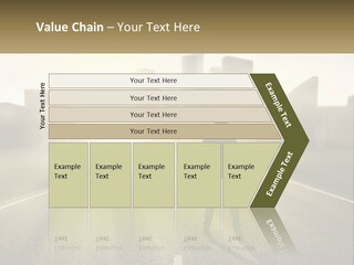 A Person Standing On A Road With A Briefcase PowerPoint Template