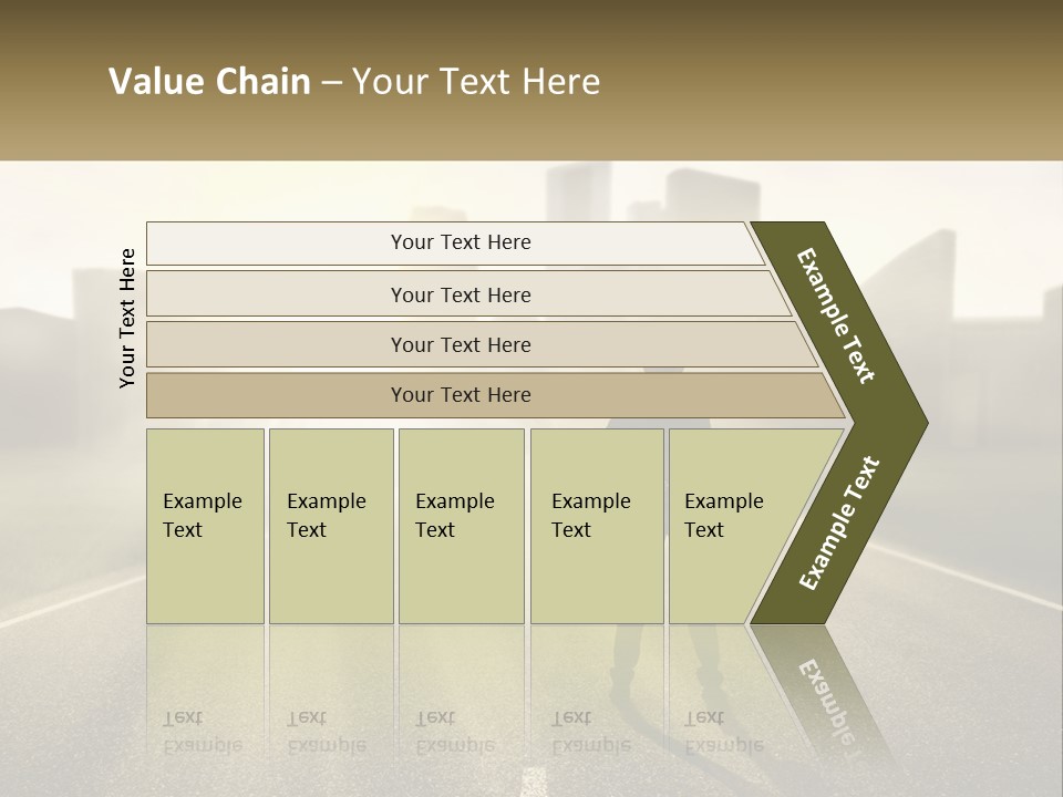 A Person Standing On A Road With A Briefcase PowerPoint Template