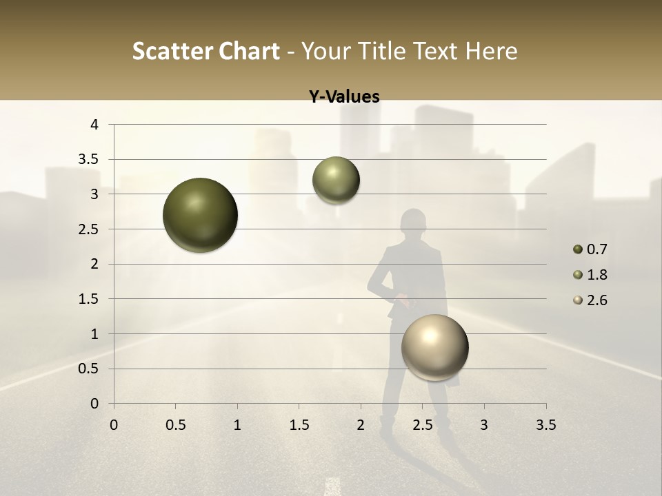 A Person Standing On A Road With A Briefcase PowerPoint Template