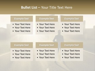 A Person Standing On A Road With A Briefcase PowerPoint Template