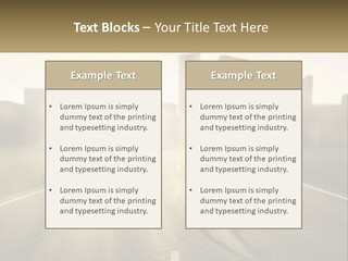 A Person Standing On A Road With A Briefcase PowerPoint Template