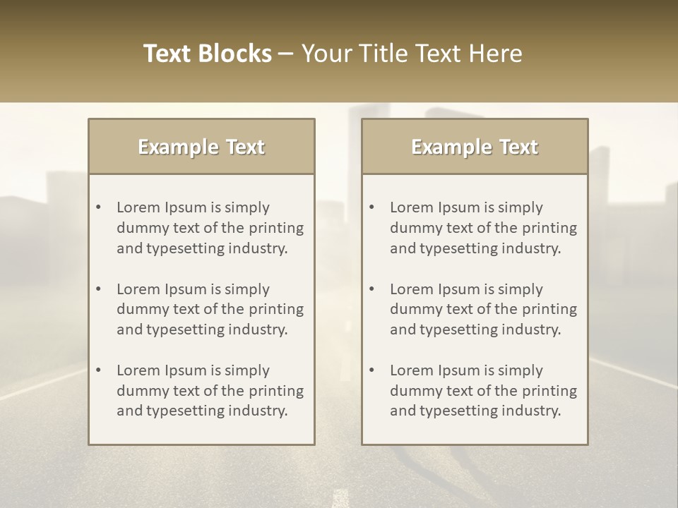 A Person Standing On A Road With A Briefcase PowerPoint Template
