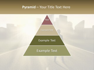 A Person Standing On A Road With A Briefcase PowerPoint Template