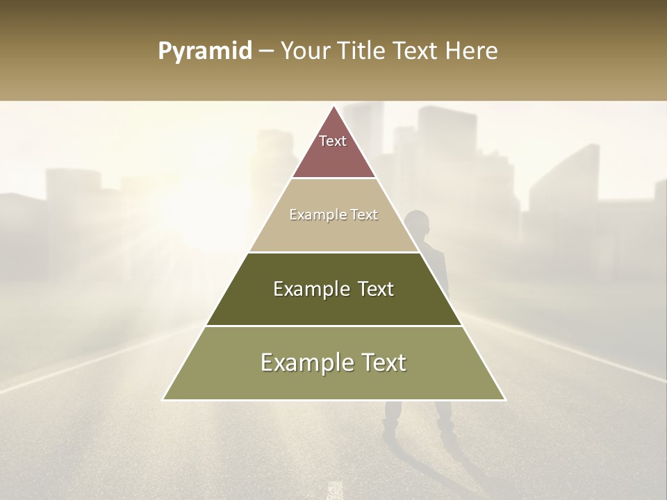A Person Standing On A Road With A Briefcase PowerPoint Template