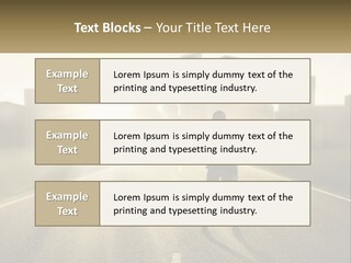 A Person Standing On A Road With A Briefcase PowerPoint Template