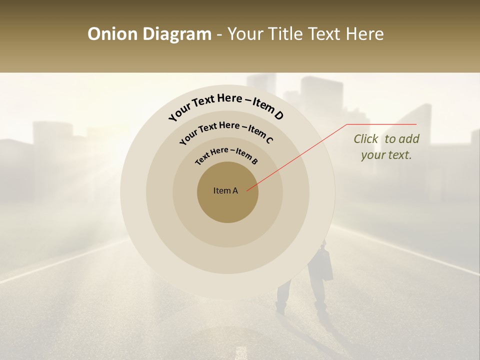 A Person Standing On A Road With A Briefcase PowerPoint Template