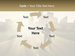 A Person Standing On A Road With A Briefcase PowerPoint Template