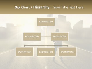 A Person Standing On A Road With A Briefcase PowerPoint Template
