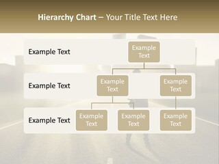 A Person Standing On A Road With A Briefcase PowerPoint Template