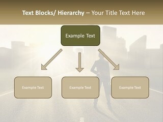 A Person Standing On A Road With A Briefcase PowerPoint Template