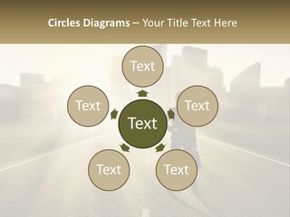 A Person Standing On A Road With A Briefcase PowerPoint Template