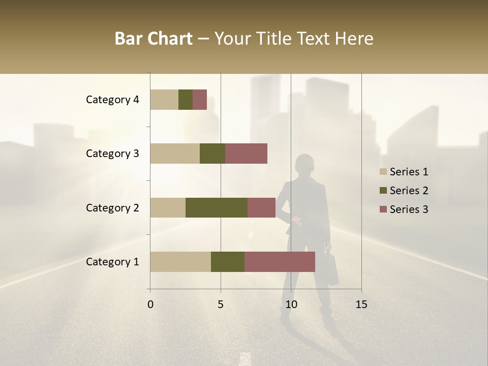 A Person Standing On A Road With A Briefcase PowerPoint Template