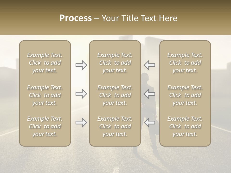 A Person Standing On A Road With A Briefcase PowerPoint Template