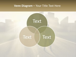 A Person Standing On A Road With A Briefcase PowerPoint Template