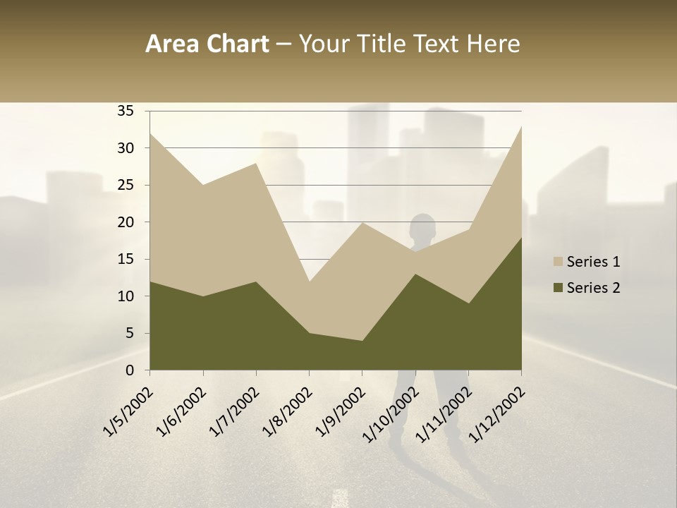 A Person Standing On A Road With A Briefcase PowerPoint Template