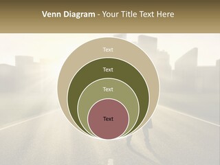 A Person Standing On A Road With A Briefcase PowerPoint Template