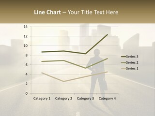 A Person Standing On A Road With A Briefcase PowerPoint Template