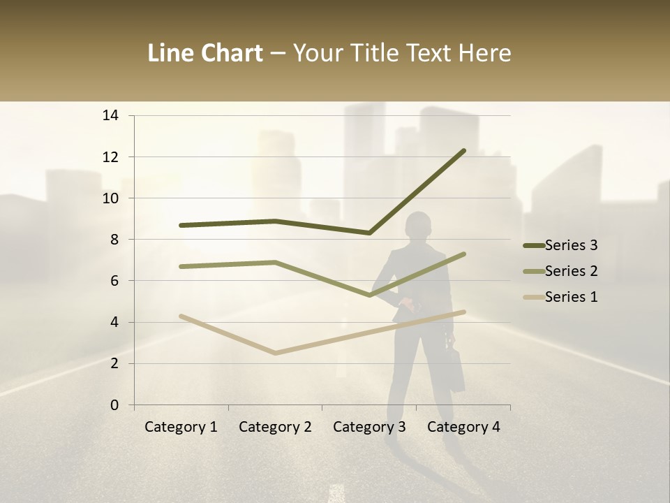 A Person Standing On A Road With A Briefcase PowerPoint Template