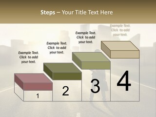 A Person Standing On A Road With A Briefcase PowerPoint Template