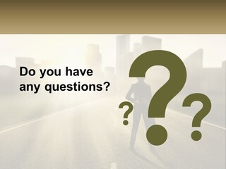 A Person Standing On A Road With A Briefcase PowerPoint Template