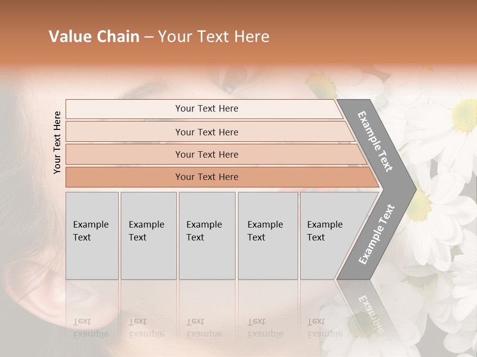A Woman With Flowers In Her Hair Is Looking Up At The Sky PowerPoint Template