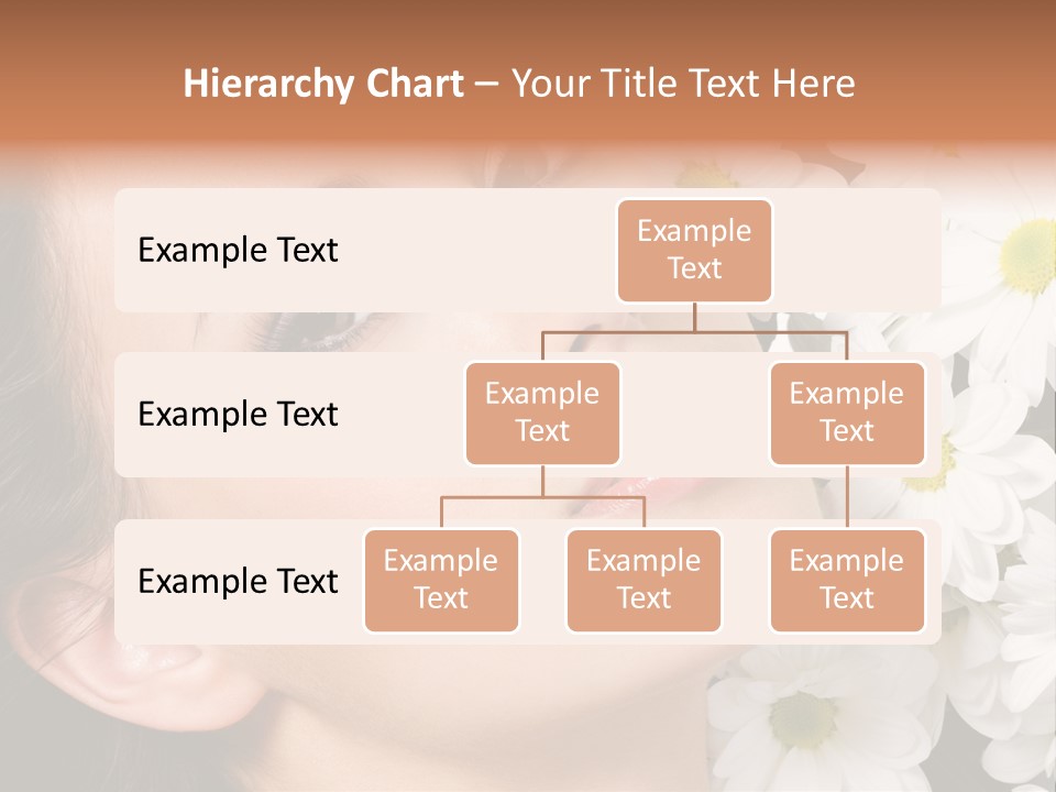 A Woman With Flowers In Her Hair Is Looking Up At The Sky PowerPoint Template