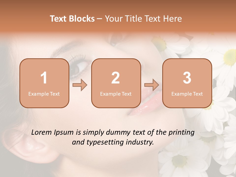 A Woman With Flowers In Her Hair Is Looking Up At The Sky PowerPoint Template