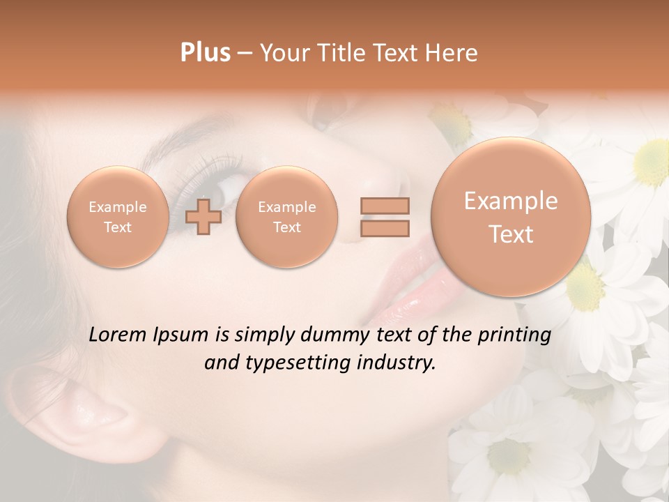 A Woman With Flowers In Her Hair Is Looking Up At The Sky PowerPoint Template