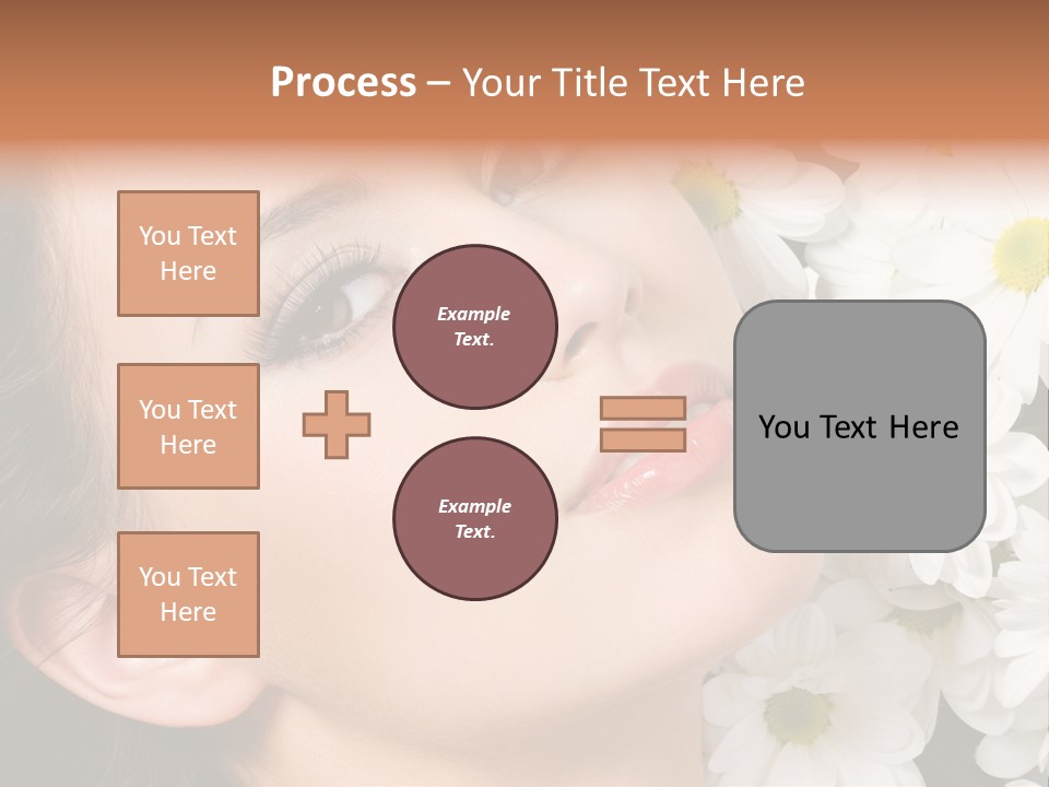 A Woman With Flowers In Her Hair Is Looking Up At The Sky PowerPoint Template