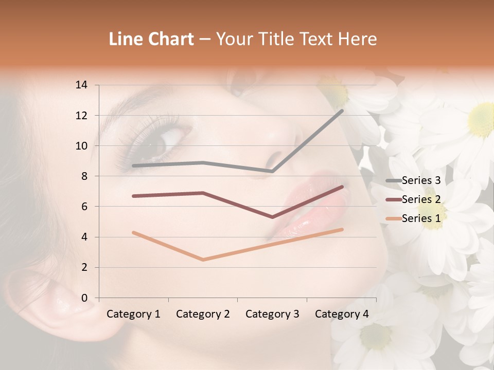 A Woman With Flowers In Her Hair Is Looking Up At The Sky PowerPoint Template