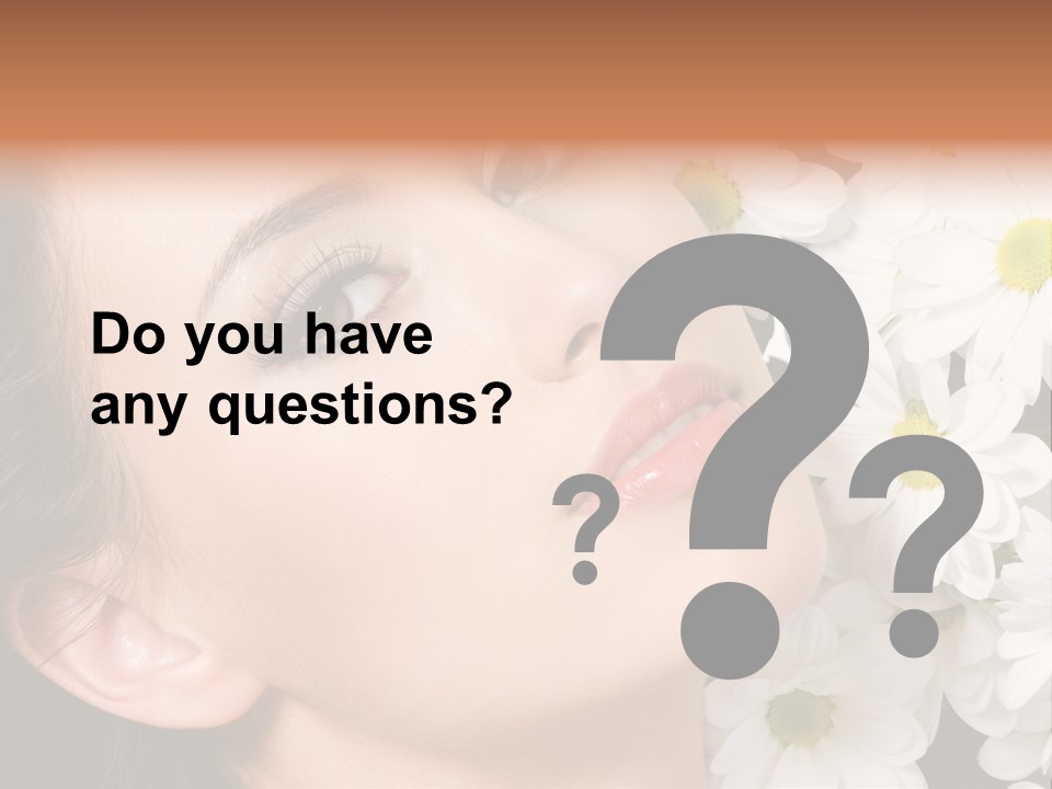 A Woman With Flowers In Her Hair Is Looking Up At The Sky PowerPoint Template