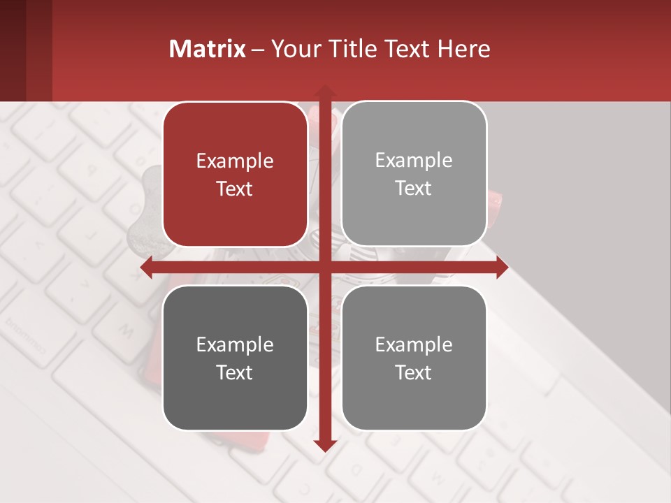 A Robot Keychain Sitting On Top Of A Keyboard PowerPoint Template