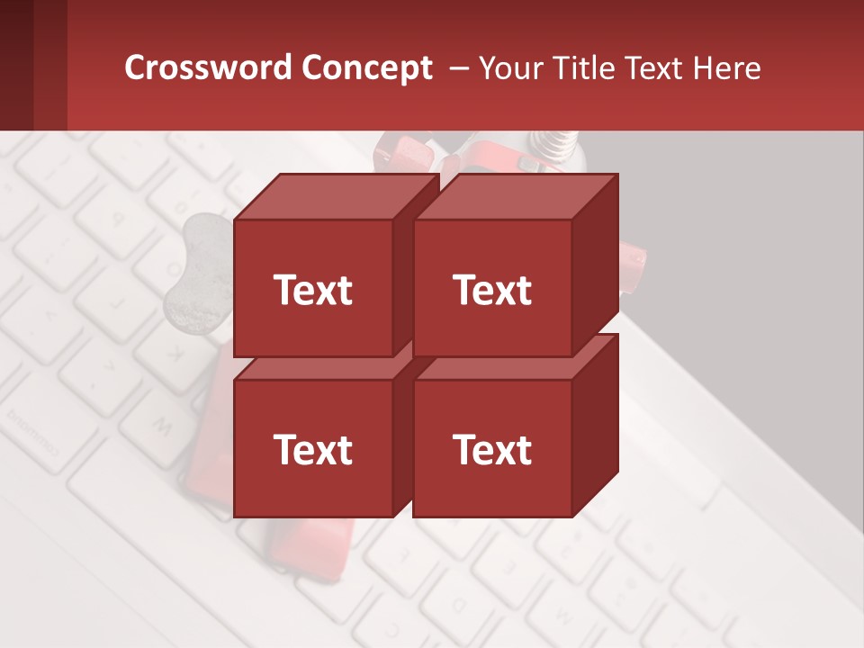A Robot Keychain Sitting On Top Of A Keyboard PowerPoint Template