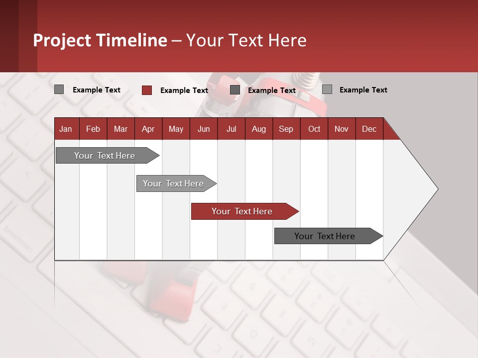 A Robot Keychain Sitting On Top Of A Keyboard PowerPoint Template