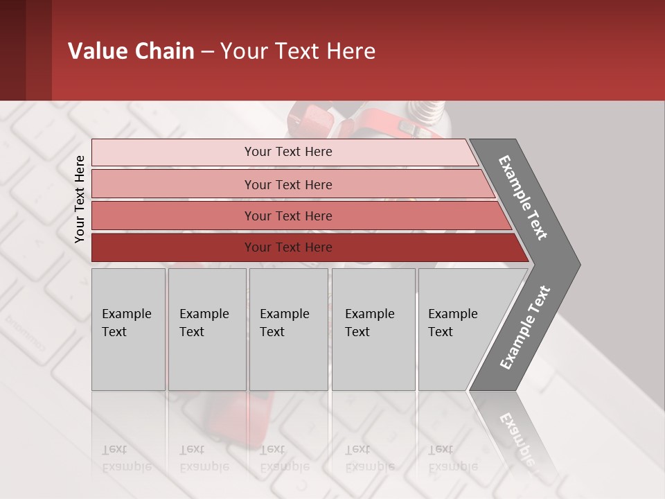 A Robot Keychain Sitting On Top Of A Keyboard PowerPoint Template