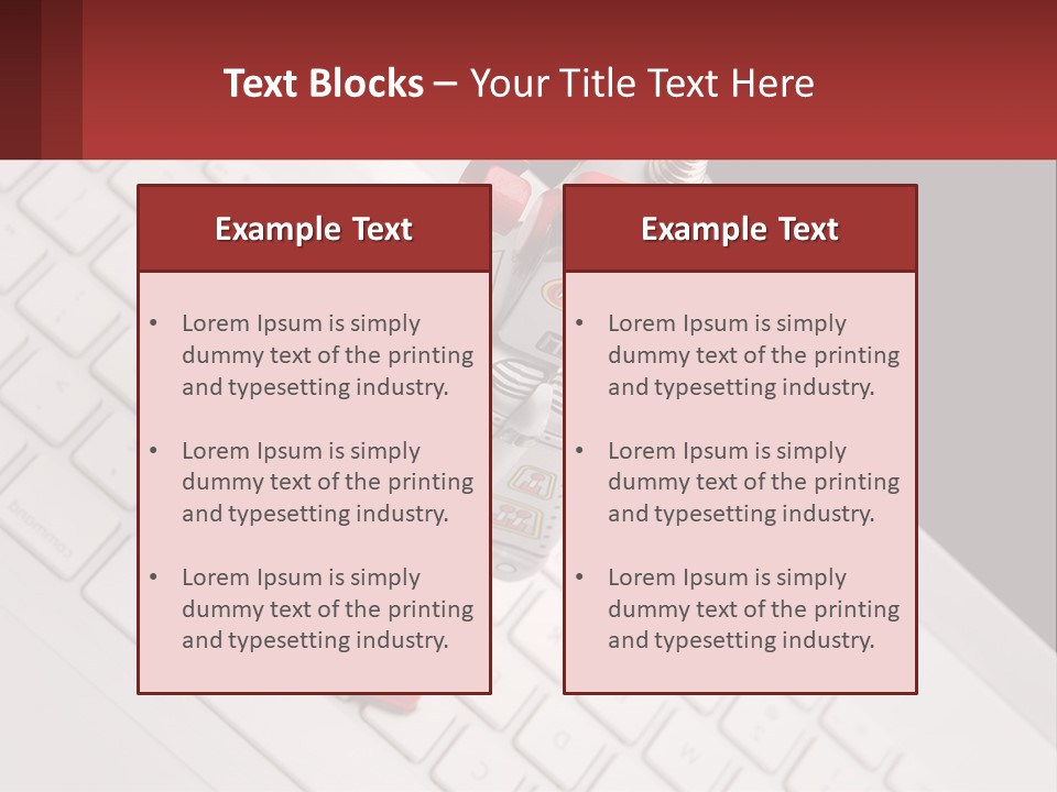 A Robot Keychain Sitting On Top Of A Keyboard PowerPoint Template