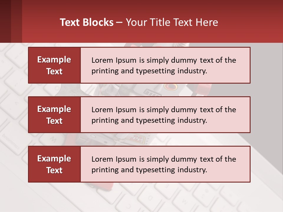 A Robot Keychain Sitting On Top Of A Keyboard PowerPoint Template