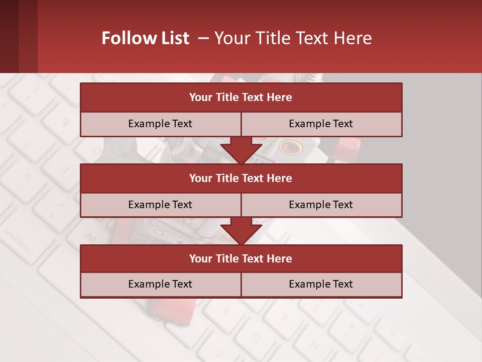 A Robot Keychain Sitting On Top Of A Keyboard PowerPoint Template