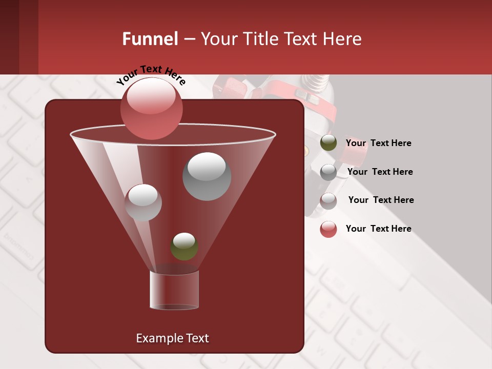 A Robot Keychain Sitting On Top Of A Keyboard PowerPoint Template