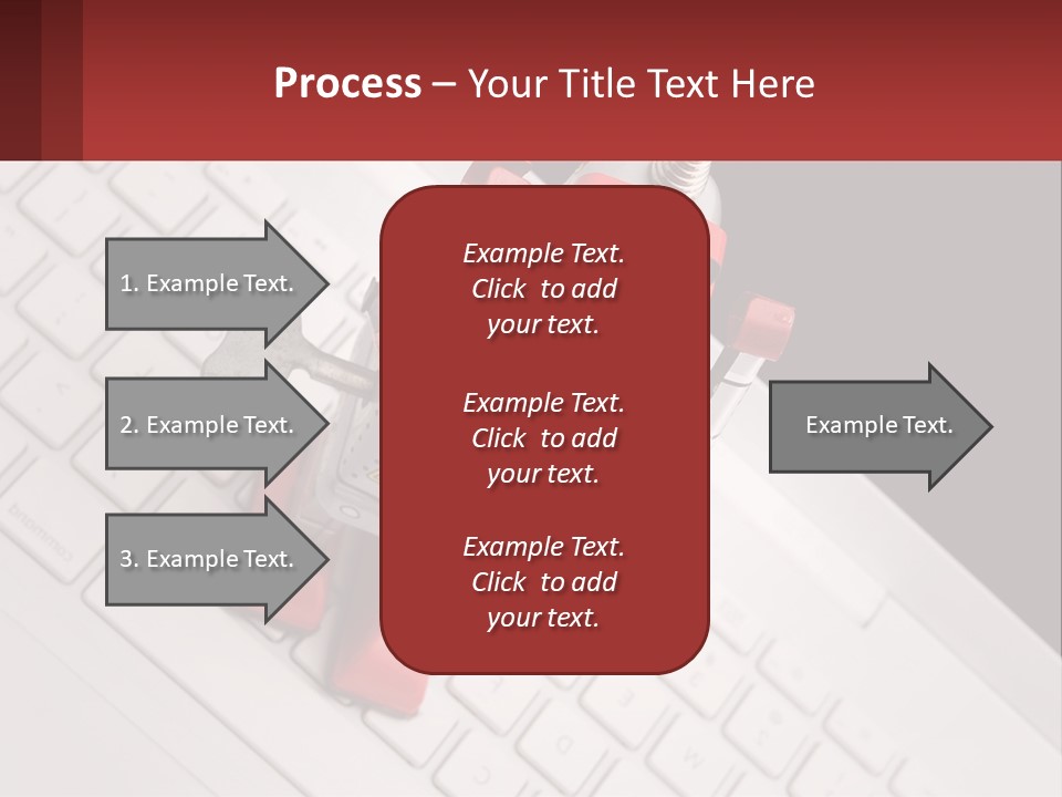 A Robot Keychain Sitting On Top Of A Keyboard PowerPoint Template