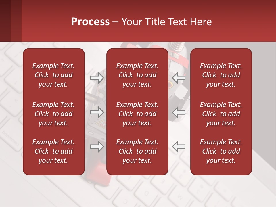 A Robot Keychain Sitting On Top Of A Keyboard PowerPoint Template