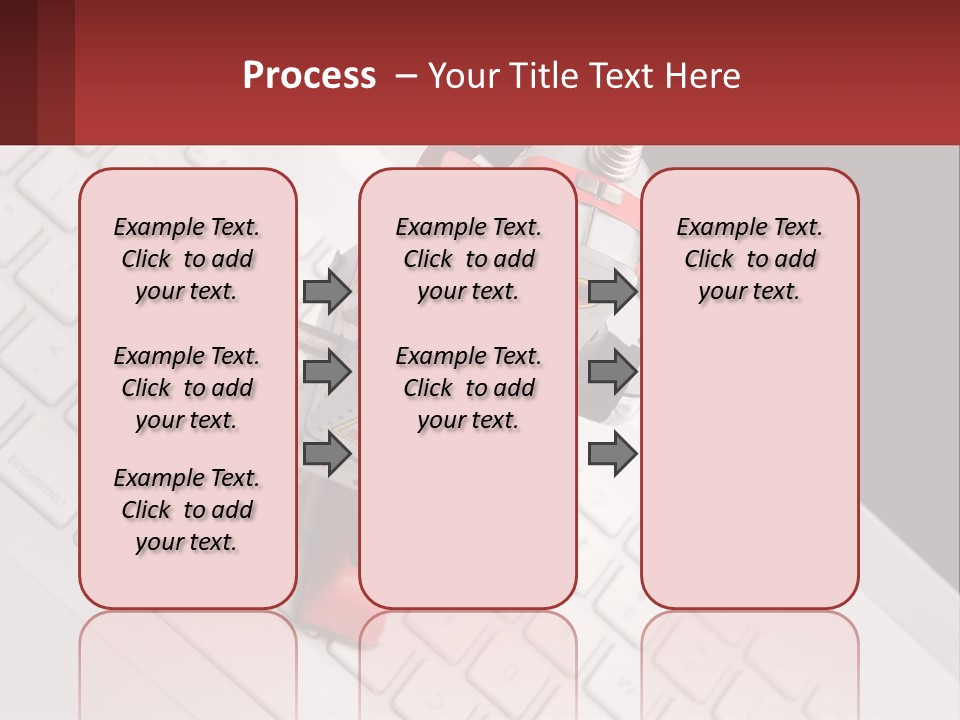 A Robot Keychain Sitting On Top Of A Keyboard PowerPoint Template