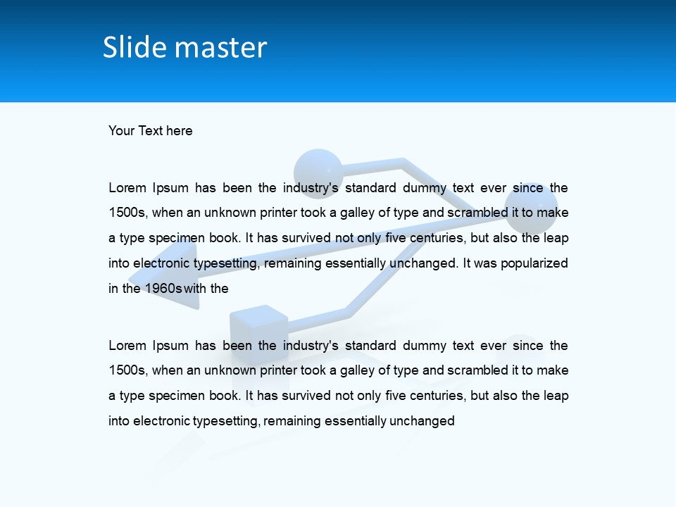 A Powerpoint Presentation With A Blue Arrow PowerPoint Template