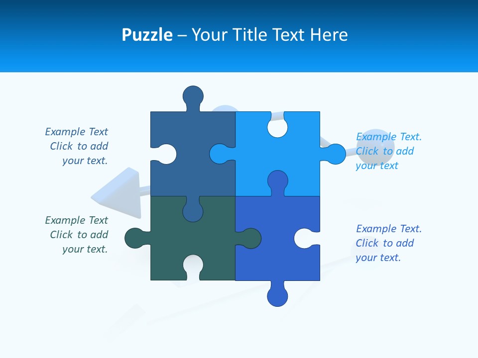 A Powerpoint Presentation With A Blue Arrow PowerPoint Template
